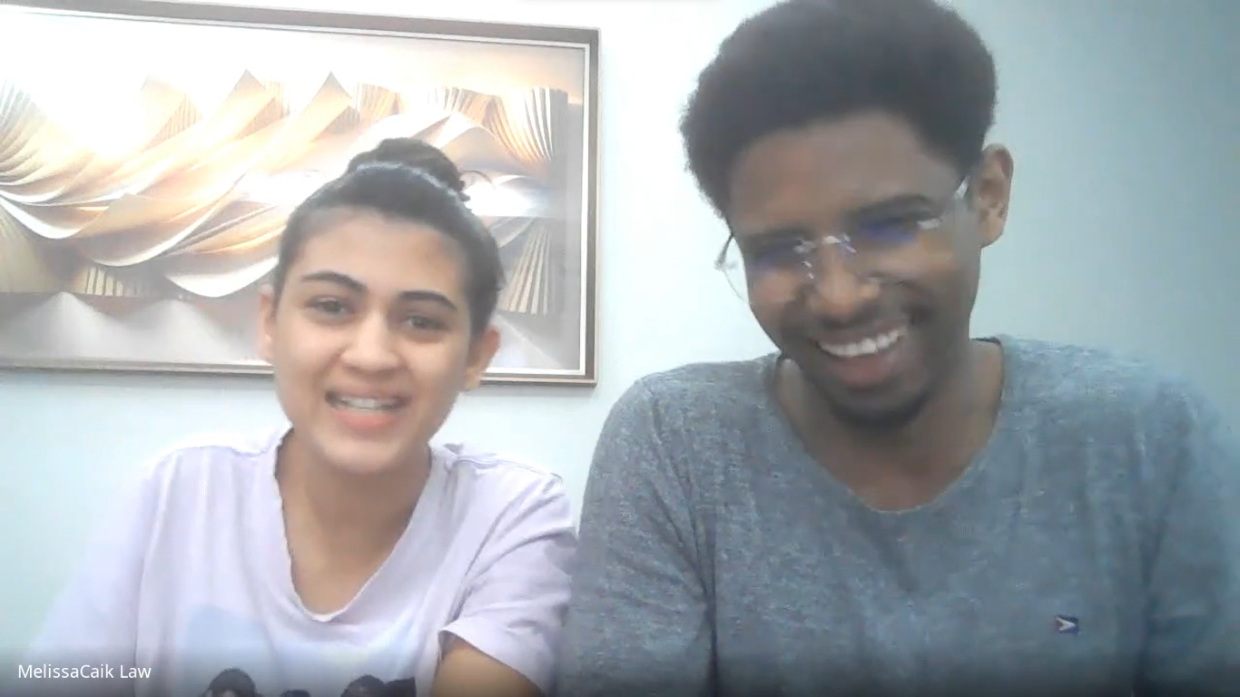 Alunos Melissa e Caik